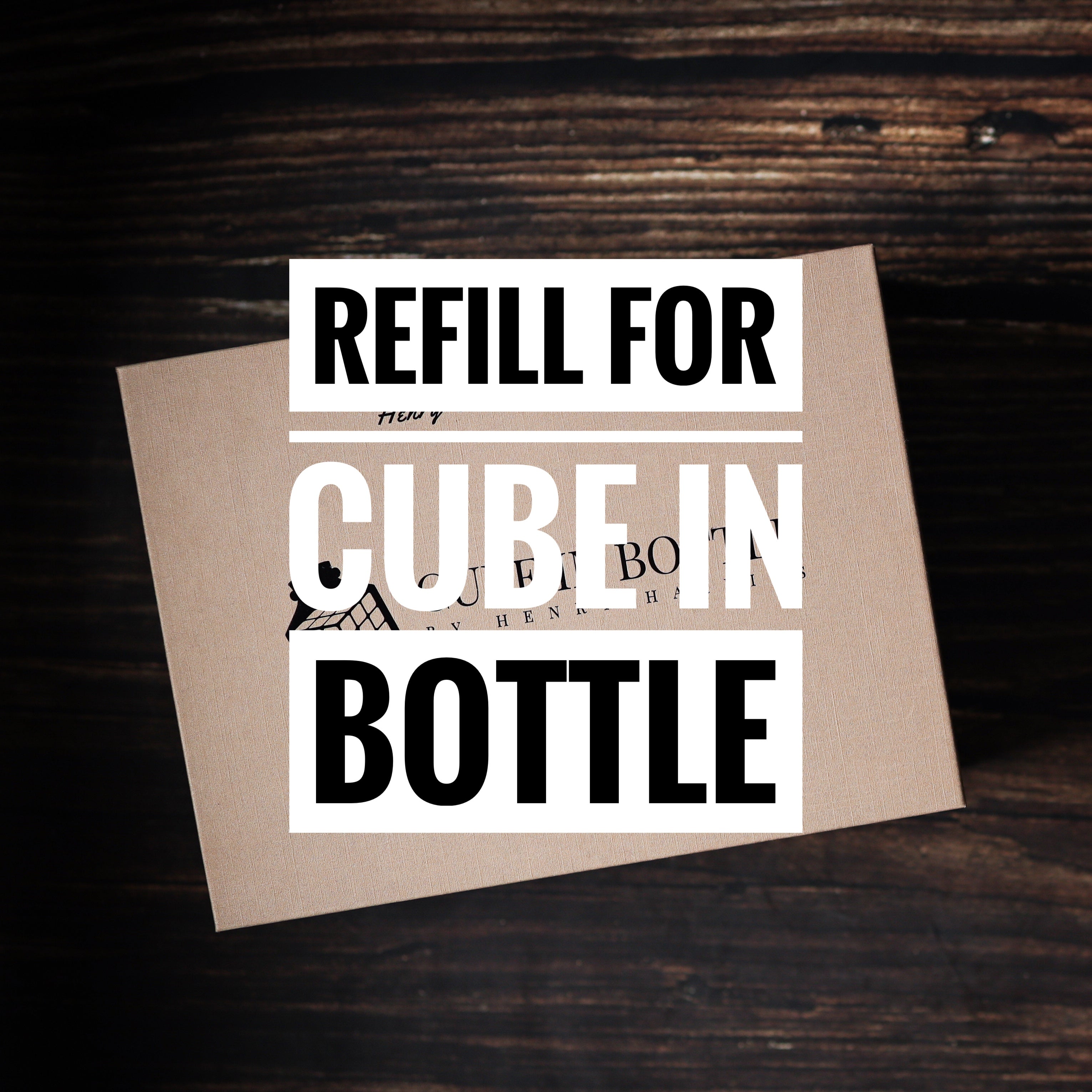 REFILLS FOR CUBE IN BOTTLE – Henry Harrius Presents